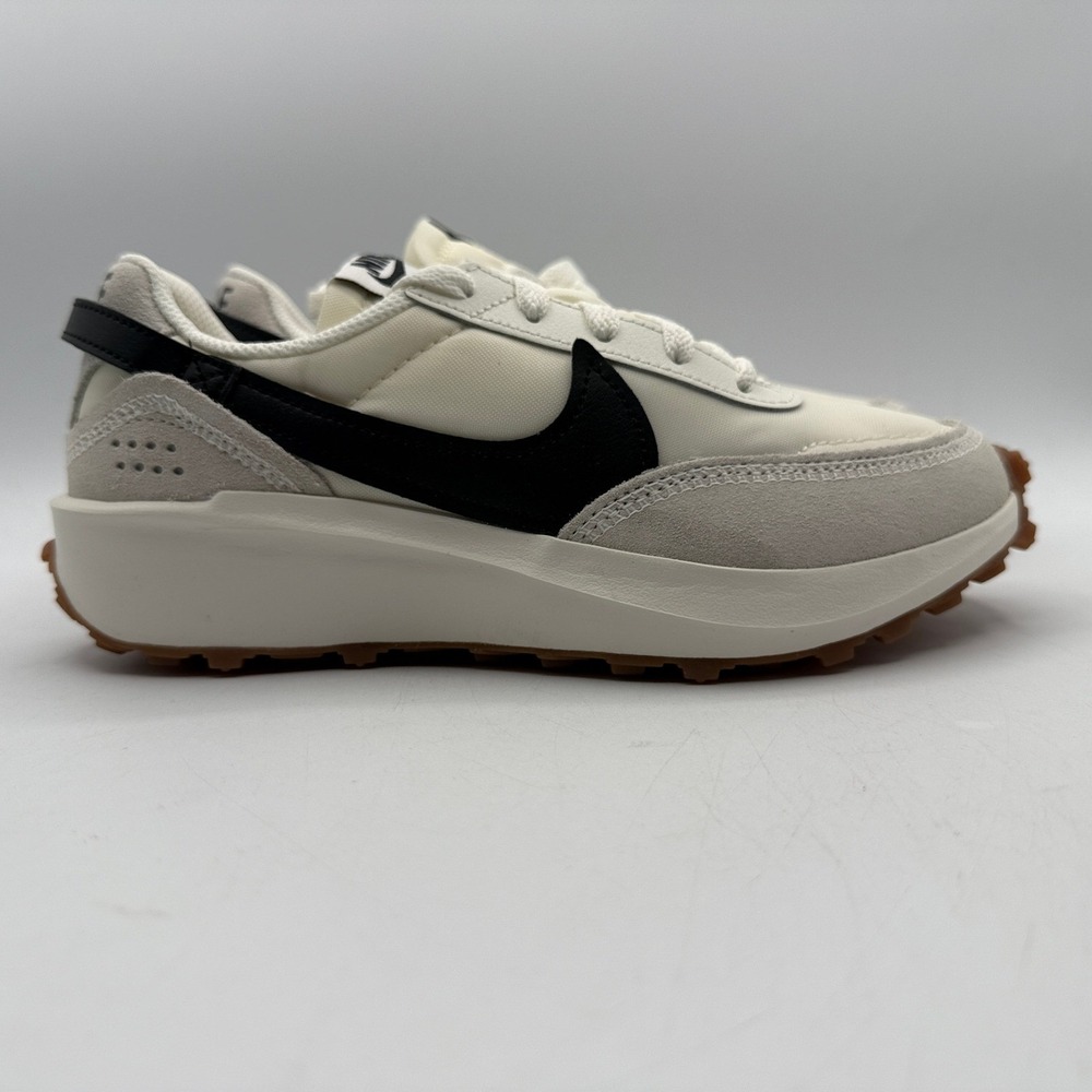 Nike Waffle Debut Shoes Womens Size 5 Sail Black Lifestyle DH9523-109